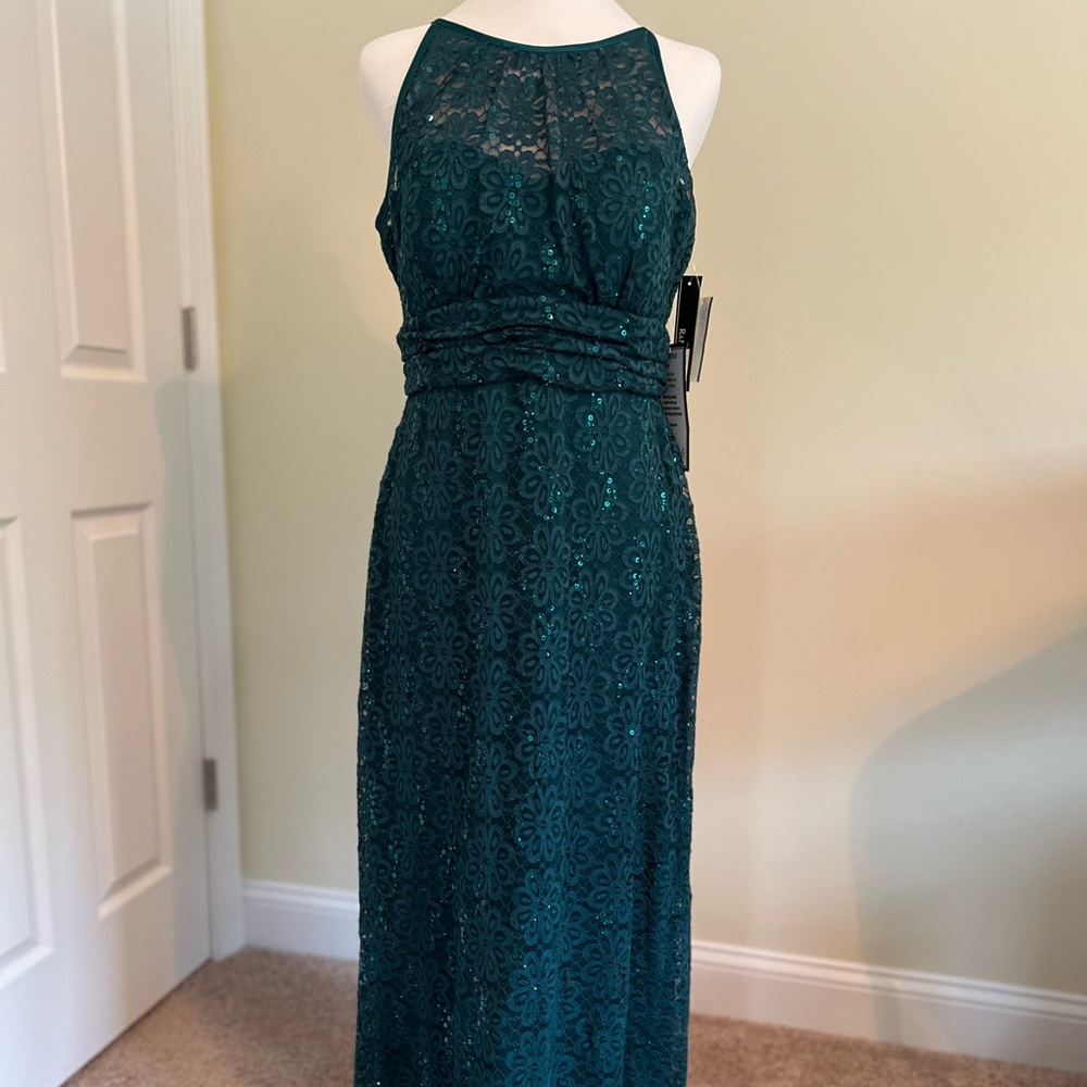 Emerald green sequined gown - Size 8 - bought at Macy’s - tags still attached